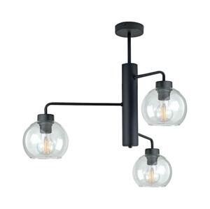 Keter Lighting Lustr na tyči FLEX 3xE27/60W/230V černá/čirá