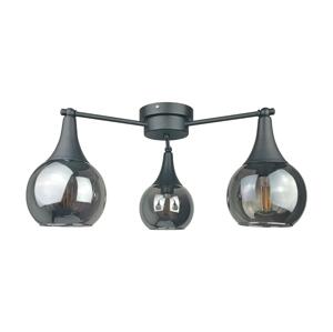 Keter Lighting Přisazený lustr STAR 3xE27/60W/230V černá/kouřová černá