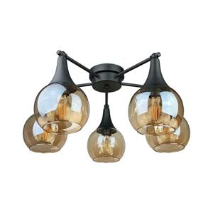 Keter Lighting Přisazený lustr STAR 5xE27/60W/230V černá/kouřová béžová