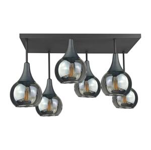 Keter Lighting Přisazený lustr SOMA 6xE27/60W/230V černá/kouřová černá