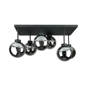 Keter Lighting Přisazený lustr DEA 6xE14/60W/230V černá/kouřová černá