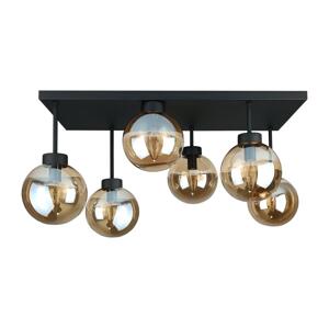 Keter Lighting Přisazený lustr DEA 6xE14/60W/230V černá/kouřová béžová