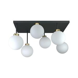 Keter Lighting Přisazený lustr DEA 6xE14/60W/230V černá/zlatá/bílá