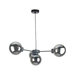 Keter Lighting Lustr na lanku KALIOPE II 4xE27/60W/230V černá/kouřová černá