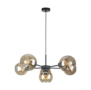 Keter Lighting Lustr na lanku KALIOPE 6xE27/60W/230V černá/kouřová béžová