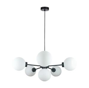 Keter Lighting Lustr na lanku KALIOPE 6xE27/60W/230V černá/bílá