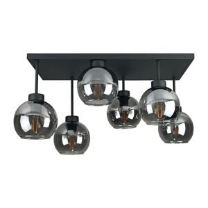 Keter Lighting Přisazený lustr NESSA 6xE27/60W/230V černá/kouřová černá