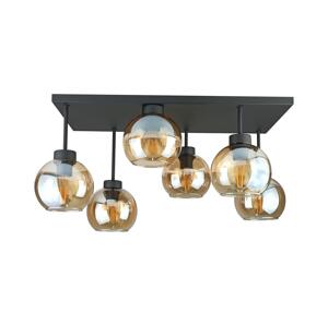 Keter Lighting Přisazený lustr NESSA 6xE27/60W/230V černá/kouřová béžová