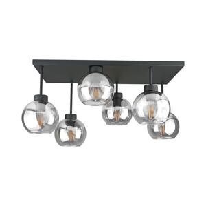 Keter Lighting Přisazený lustr NESSA 6xE27/60W/230V černá/čirá