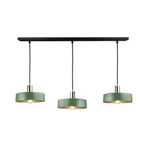 Keter Lighting Lustr na lanku HAKI 3xE27/60W/230V zelená/lesklý chrom