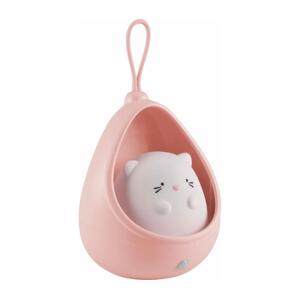 LED Dětské orientační svítidlo se senzorem KITTY LED/0,5W/5V USB růžová