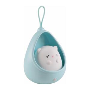 LED Dětské orientační svítidlo se senzorem KITTY LED/0,5W/5V USB modrá