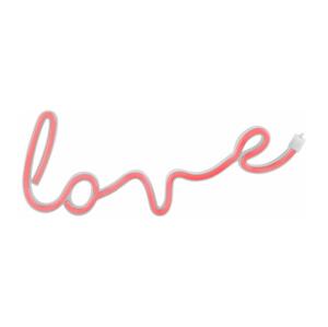 LED Neonová nástěnná dekorace LOVE LED/3W/3xAA červená