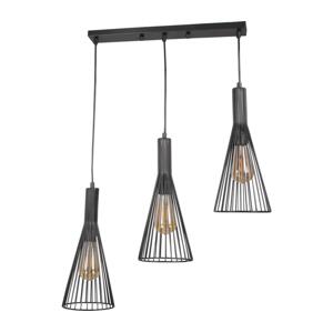 Lustr na lanku TIANA 3xE27/20W/230V černá