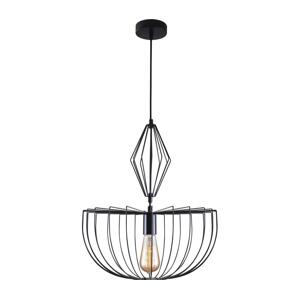 Lustr na lanku JASMINA 1xE27/20W/230V pr. 40 cm černá