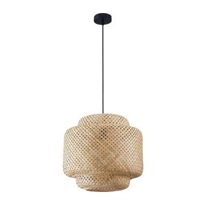 Lustr na lanku BERTA 1xE27/20W/230V pr. 40 cm bambus