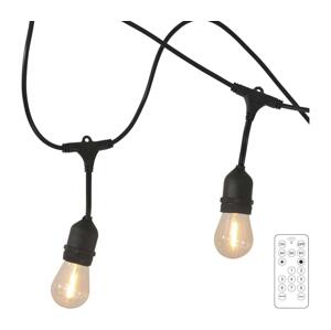 LED Solární venkovní řetěz PARTY 10xE27/3,7V 10 m IP44 + DO