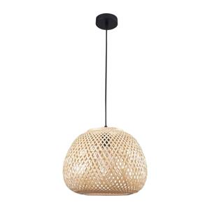 Lustr na lanku ZANZIBAR 1xE27/20W/230V pr. 35 cm bambus