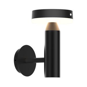 LED Solární nástěnné svítidlo se senzorem GWINEA LED/4,5W/3,7V IP44 černá