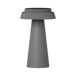 LED Solární lampa MARAKESZ LED/3,7V USB 3600 mAh 1800/2700/3000K IP54 šedá