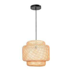 Lustr na lanku BERTA 1xE27/20W/230V pr. 50 cm bambus