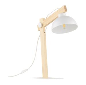 Stolní lampa OSLO 1xE27/15W/230V borovice/bílá