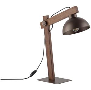 Stolní lampa OSLO 1xE27/15W/230V ořech/hnědá