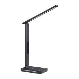 LED Stm. lampa s bezdr. nab. QI, displejem a USB portem LED/7W/230V 3000-6000K
