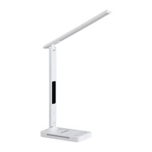 LED Stm. lampa s bezdr. nab. QI, displejem a USB portem LED/7W/230V 3000-6000K
