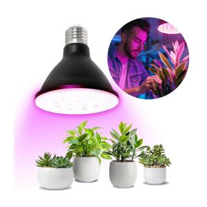 LED Žárovka pro růst rostlin PLANTY E27/9W/230V 1200K černá