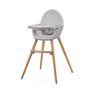 Kinderkraft KINDERKRAFT - Dětská jídelní židle FINI2 buk/šedá