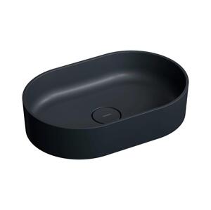 OMNIRES OMNIRES OVOUNBLV - Umyvadlo na desku OVO 55x36 cm matná černá láva