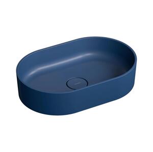 OMNIRES OMNIRES OVOUNMB - Umyvadlo na desku OVO 55x36 cm matná půlnoční modrá