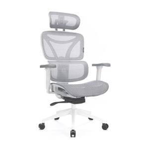 Kancelářská ergonomická židle LEVANO šedá/bílá/černá