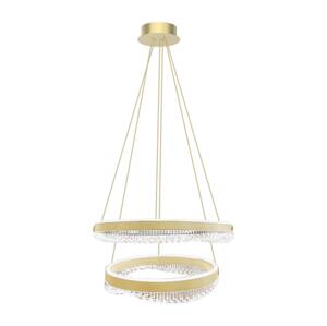 LED Lustr na lanku PRECIOSA LED/85W/230V pr. 60 cm zlatá