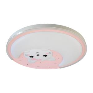 LED Dětské stropní svítidlo MOONCAT LED/34W/230V růžová