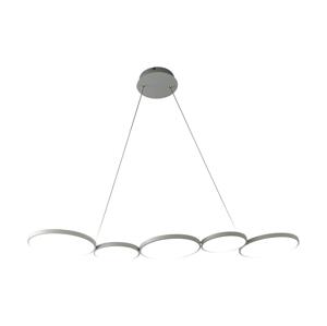 LED Lustr na lanku OLYMPIA 5xLED/10W/230V šedá