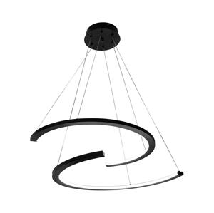 LED Lustr na lanku DOUBLEMOON LED/30W/230V černá