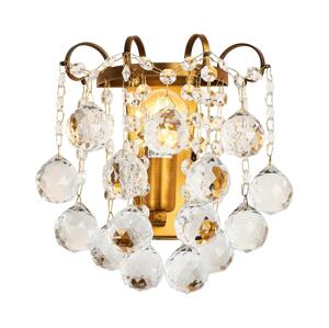 Brilagi Brilagi - Křišťálové nástěnné svítidlo CRYSTAL 1xE14/60W/230V mosaz
