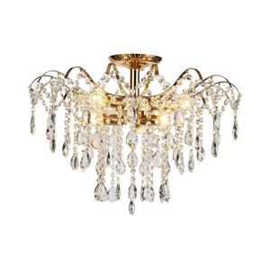 Brilagi Brilagi - Křišťálový přisazený lustr CRYSTAL 6xE14/60W/230V zlatá