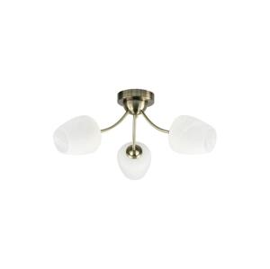 Přisazený lustr ZINA 3xE27/40W/230V mosaz/bílá