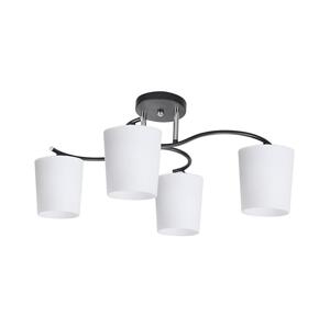 Lustr na tyči ESNYR 4xE27/40W/230V černá/bílá