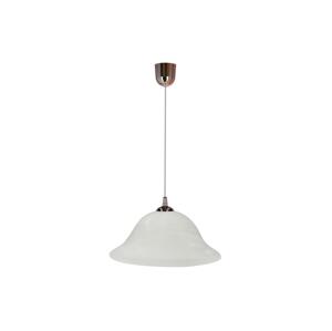 Lustr na lanku VERA 1xE27/60W/230V měděná/bílá