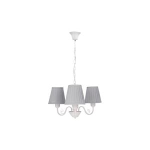Lustr na řetězu FIREZ 3xE27/40W/230V bílá/šedá