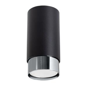 SL.1408 - Bodové svítidlo NERO 1xGU10/10W/230V 12,5 cm černá/lesklý chrom