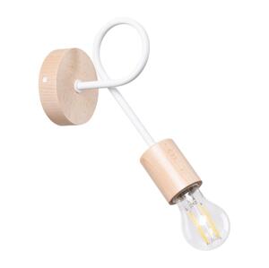 SL.1473 - Nástěnná lampa EMBER 1xE27/15W/230V bílá/béžová/buk