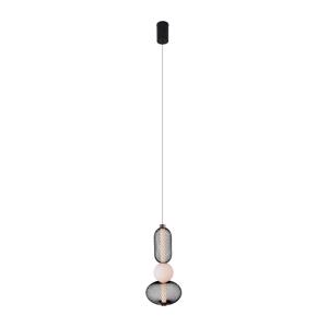 MAXLIGHT MAXLIGHT P0591 - LED Lustr na lanku BORA LED/10W/230V pr. 22 cm bílá/černá