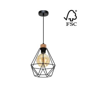 21822104-Lustr na lanku DIAMENT 1xE27/60W/230V dub– FSC certifikováno