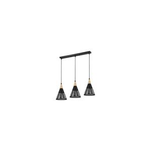 Lustr na lanku HIRA 3xE27/60W/230V černá