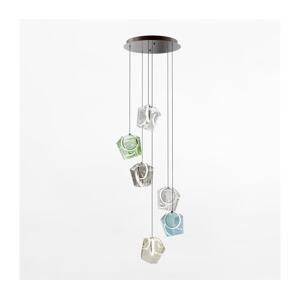 Zuma Line Zuma Line MD3350A-6BL/MIX - LED Lustr na lanku COLORE 6xLED/6W/230V černá/pestr.